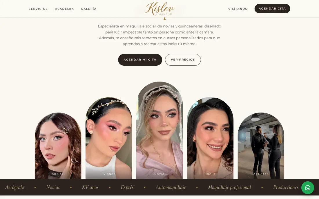 Página de inicio de kislevmakeup.com
